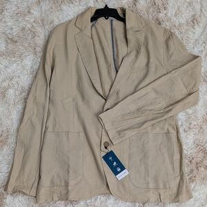 NWT, Kenneth Cole, Tan, Lightweight, Techni-Cole,2 Button Blazer - Men's Size Lg